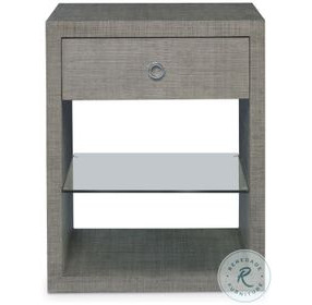 Charleston French Grey 1 Drawer Small Nightstand