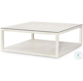 Atlas Tempered Glass And Off White Occasional Table Set