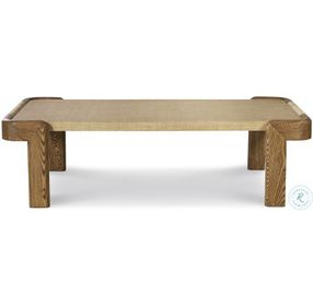 Bohdi Mid Tone Brown And Natural Raffia Coffee Table