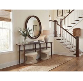 Skinny Dark Wood Console Table
