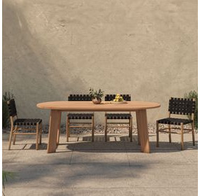 Delta Natural Outdoor Oval Dining Room Set
