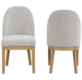 Essence Beige Upholstered Curved Back Chair