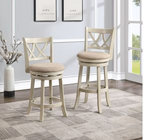 D01844 White Swivel Bar Stool