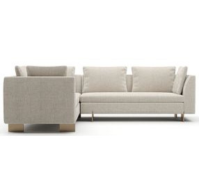 Altura Oatmeal 2 Piece Modular Small L Sectional with Pillows