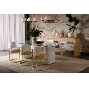 Rowena Natural Rectangular Console Table with 2 Drawers