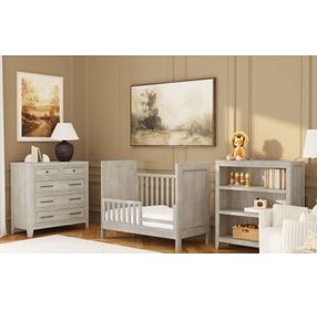 Carlson Washed Linen Bookcase with 3 Shelves