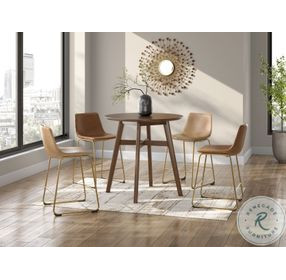 Crandox Toast And Gold Counter Height Stool