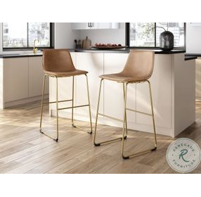 Crandox Toast And Gold Bar Stool