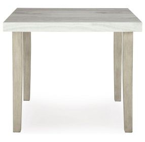 Grallegen Bisque and Gray Square Counter Height Dining Room Set