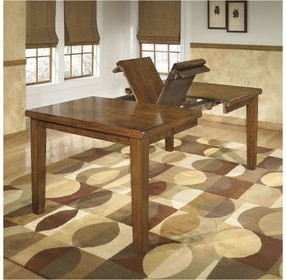 Ralene Medium Brown Rectangular Butterfly Extendable Dining Table