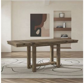 Moriville Grayish Brown Extendable Counter Height Dining Table