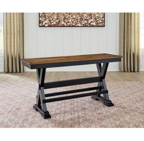 Wildenauer Brown and Black Counter Height Dining Bench