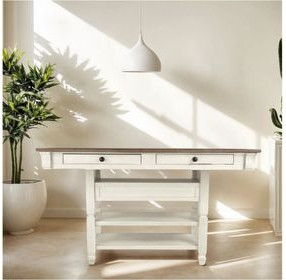 Bolanburg White and Gray Rectangular Counter Height Dining Table
