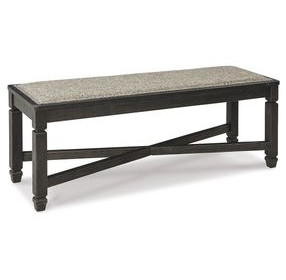 Tyler Creek Black And Gray Upholstered Bench