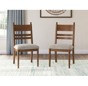 Chadworth Brown and Gray Upholstered Side Chair Set of 2