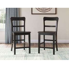 Chadworth Black Bar Stool Set of 2