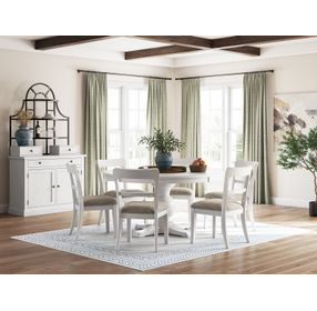 Chadworth White 60" Round Dining Table