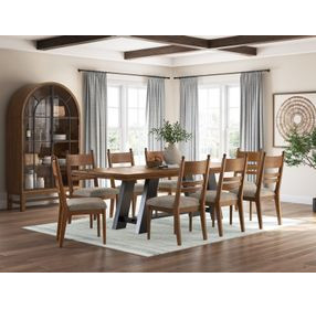 Chadworth Brown and Black 98" Extendable Rectangular Dining Table
