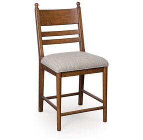 Chadworth Cream and Brown Upholstered Bar Stool Set of 2