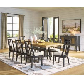 Galliden Black and Brown 120" Extendable Rectangular Dining Table