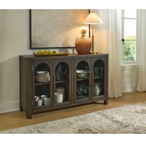 Brillynd Burnished Brown 4 Glass Door Server