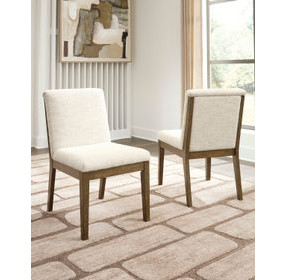 Marxmore Beige Upholstered Dining Side Chair Set of 2