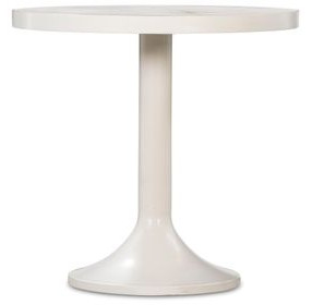 Outdoor Complements White Round Talon Accent Table