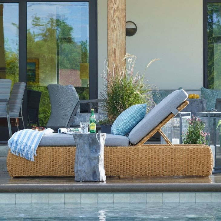 Outdoor Complements Brown Wade Poolside Reclining Chaise