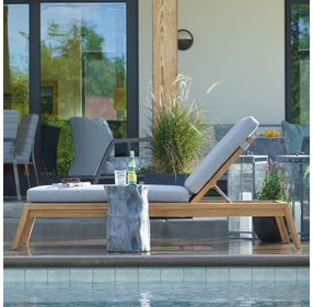 Outdoor Complements Brown Solera Poolside Reclining Chaise