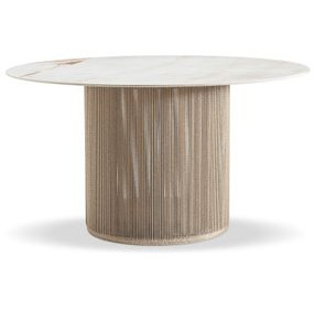 Trellis Brown and Beige Outdoor Dining Room Set