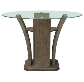 Simms Gray 54" Round Counter Height Dining Table
