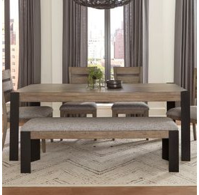 Cedar Fork Smoked Arabica 78" Rectangular Dining Table