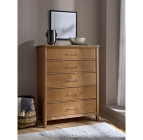 Nordhaven Clear Maple 5 Drawer Chest