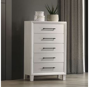 Ballard White 5 Drawer Chest