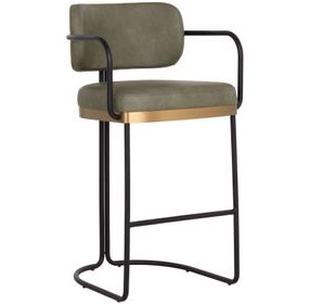Jalvin Ivanhoe Pine Upholstered Bar Stool