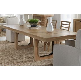 Escape Glazed Natural Oak 84" Extendable Dining Table