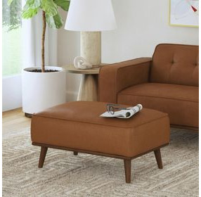 Fate Pebble Tan Upholstered RecPebble Tangular Ottoman