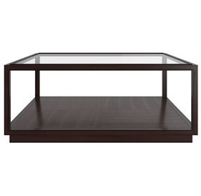 Glaze Cola Square Glass Top Occassional Table Set