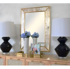 Dion Gold Leaf Rectangular Wall Mirror