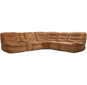 Emmy Orange 6 Piece Modular Zero Gravity Power Reclining Sectional with USB Charging