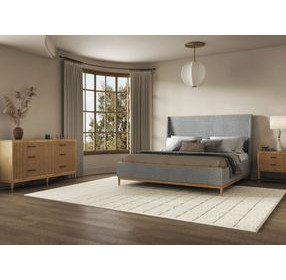Loft Upholstered Gray Panel Bedroom Set