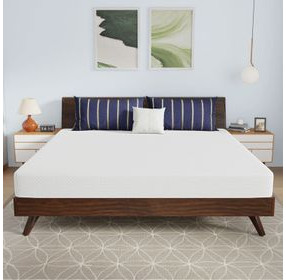 Nasturtium White 8" Bamboo Charcoal Infused Memory Foam