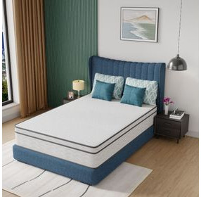 Catmint White and Gray 12" Innerspring Full Mattress