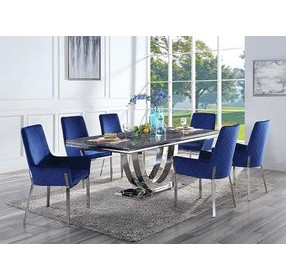 Cambrie Blue Upholstered Side Chair Set of 2