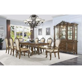 Latisha Antique Oak Extendable Dining Room Set