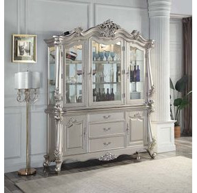 Bently Champagne 5 Door Buffet and Hutch with LED