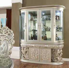 Sandoval Champagne 6 Door Curio Cabinet with LED