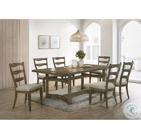 Parfield Fabric and Weathered Oak Side Chair Set of 2