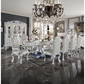 Dresden Beige and Bone White Upholstered Side Chair with Nailhead Trim Set of 2