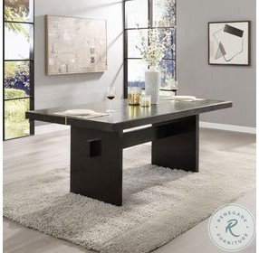 Jaramillo Gold and Rustic Espresso 80" Rectangular Dining Table